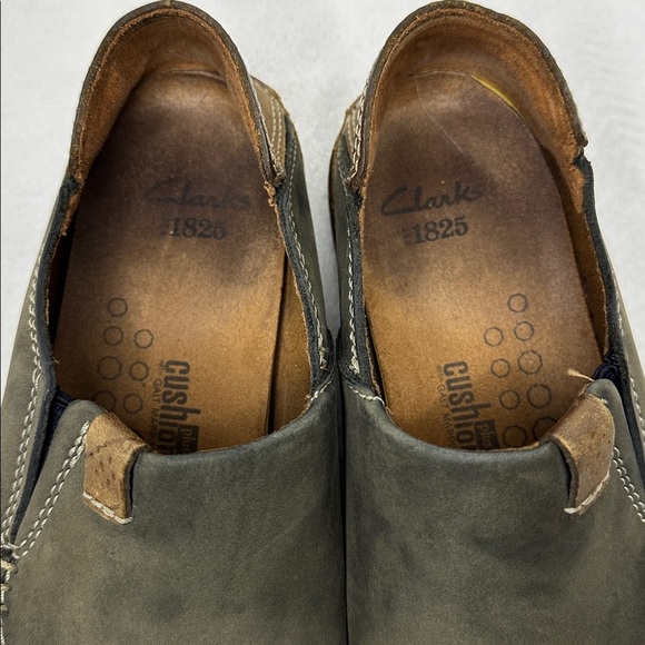 Clarks Men\'s Trapell Gray Leather Loafers Slide-on Mules EU 40 main image 7